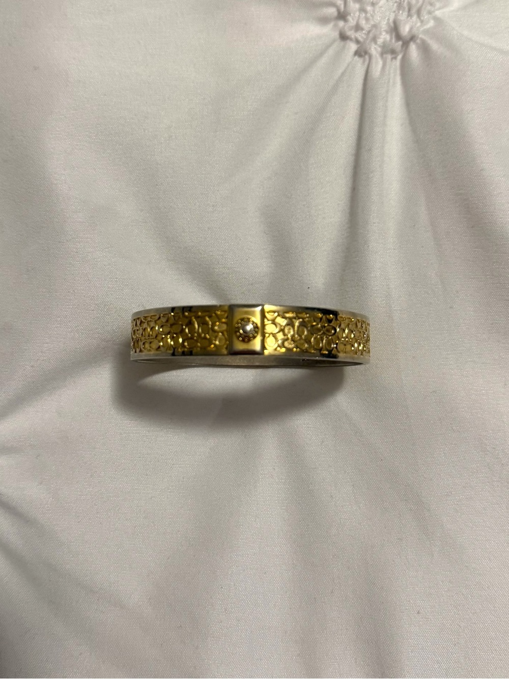vintage coach gold and silver bangle bracelet